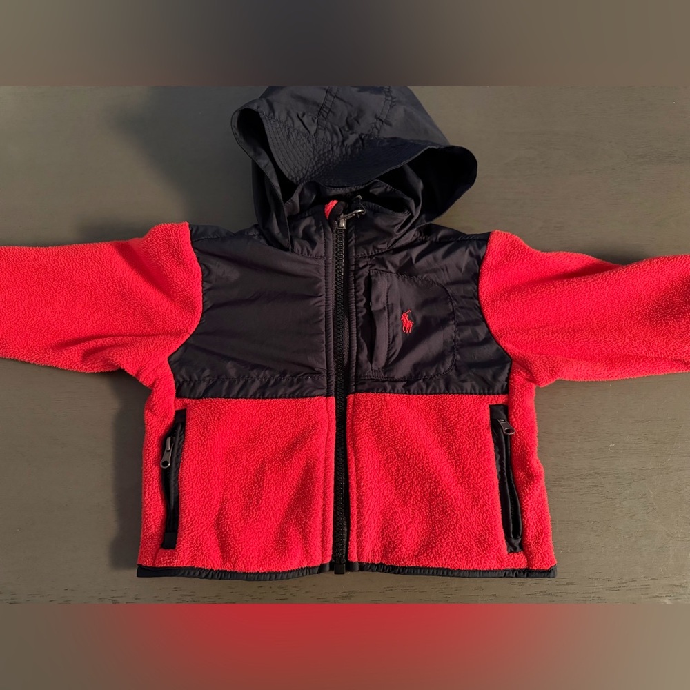 Vintage Baby Polo by Ralph Lauren Fleece Jacket Polartec Shell Size 9 Months